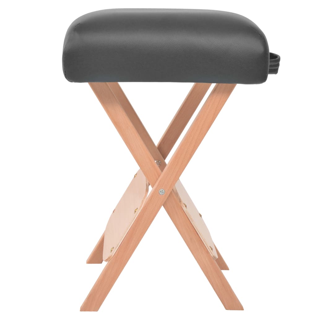 vidaXL Folding Massage Stool with 4.7" Thick Seat Folding Therapist Stool
