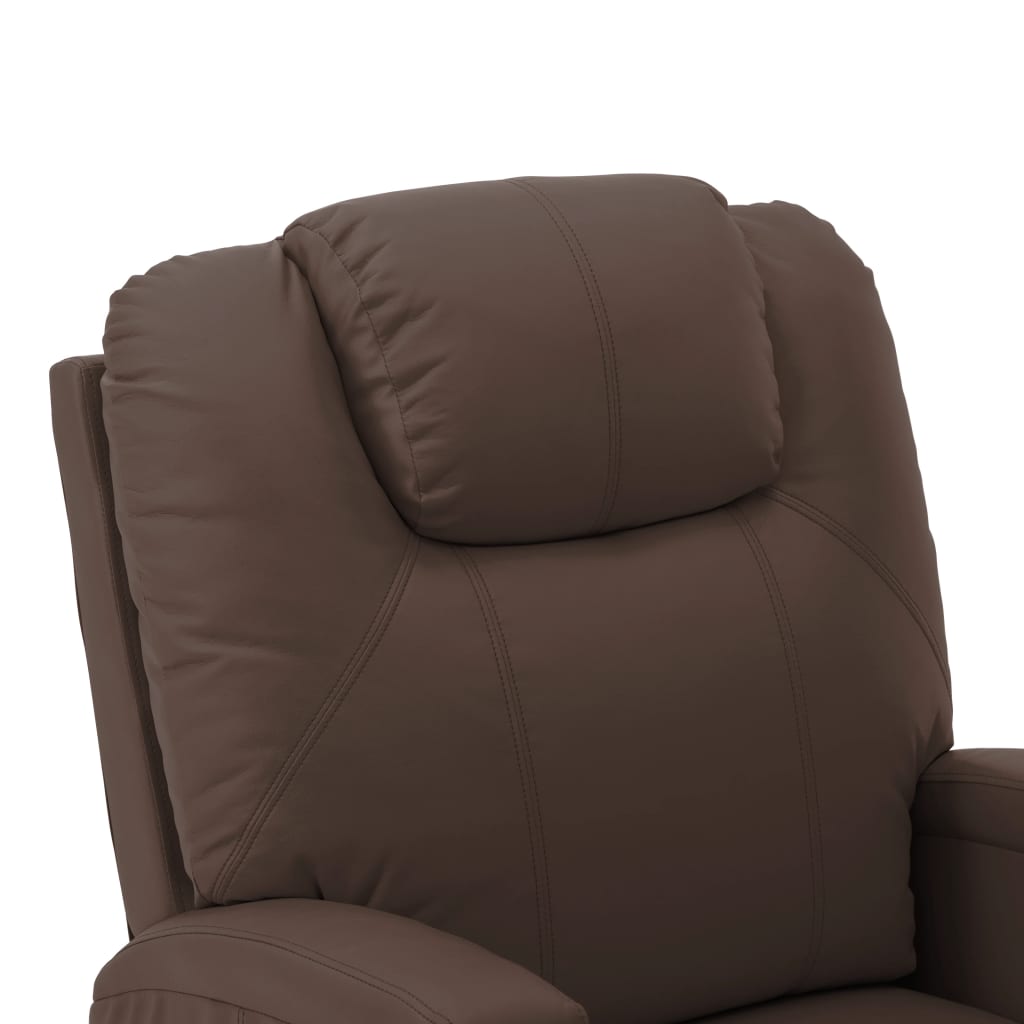 vidaXL Power Lift Recliner Electric Lift Chair for Home Theater Faux Leather