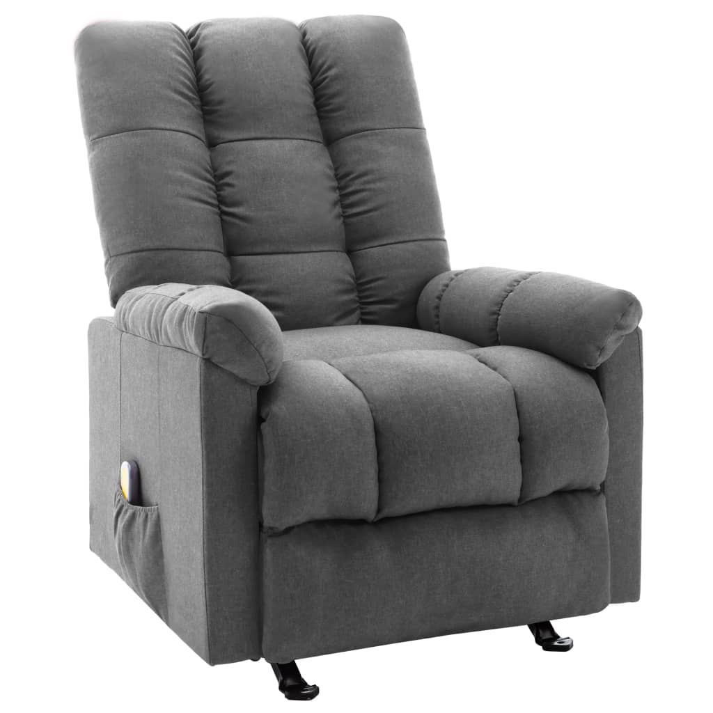 vidaXL Massage Recliner Electric Massaging Recliner Chair for Elderly Fabric
