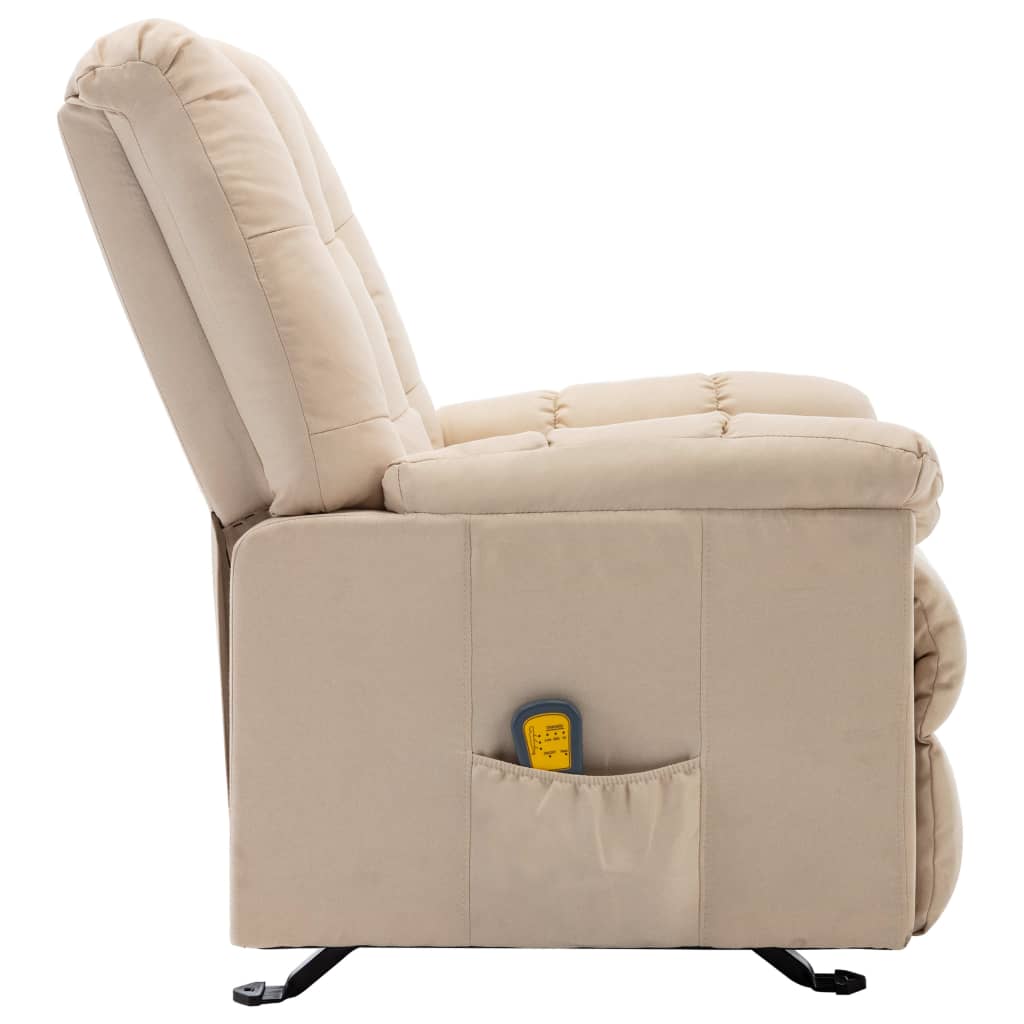 vidaXL Massage Recliner Electric Massaging Recliner Chair for Elderly Fabric