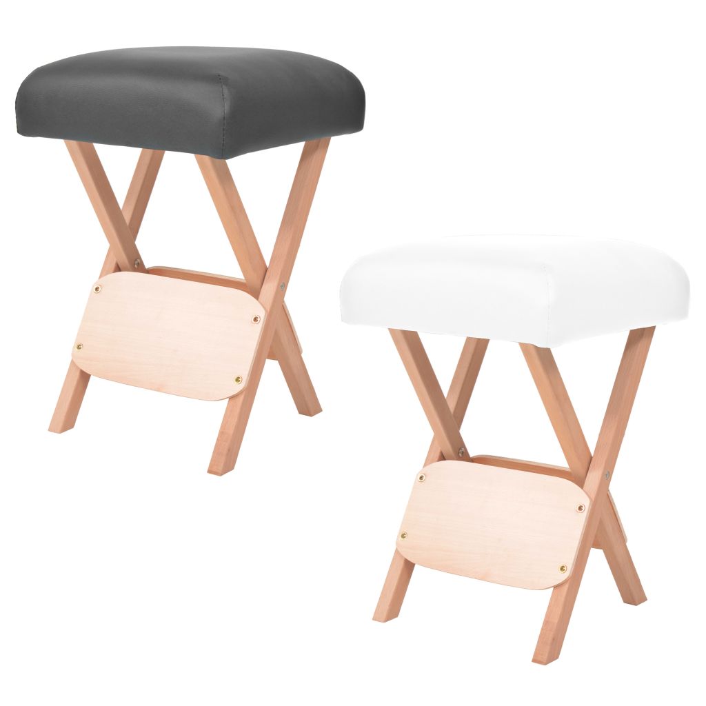 vidaXL Folding Massage Stool with 4.7" Thick Seat Folding Therapist Stool